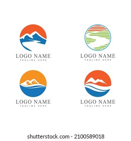 River vector icon illustration logo design