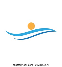 River vector icon illustration logo design