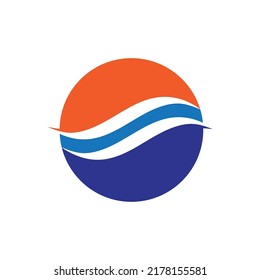 Diseño del icono del vector del río