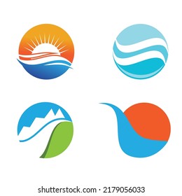 River vector icon illustration logo design