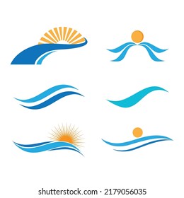 Diseño del icono del vector del río