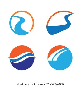 River vector icon illustration logo design