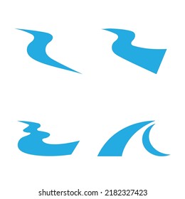 River vector icon illustration logo design