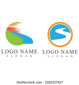 River vector icon illustration logo design