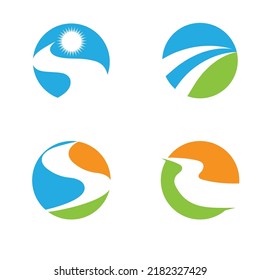 River vector icon illustration logo design