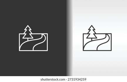 River Vetor, Ícone ou Logo Signo Ilustração de Símbolo Isolada