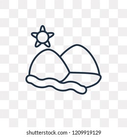 River vector outline icon isolated on transparent background, high quality linear River transparency concept can be used web and mobile
