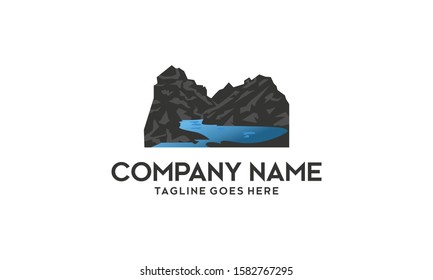 River Vector Royalty Logo Design  