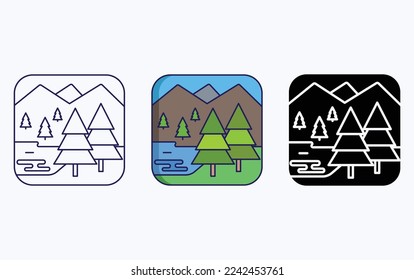 Illustrationssymbol für Flusssicht