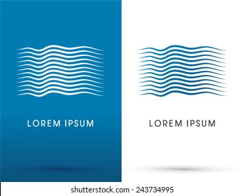 River, Wave, Water, Logo, Symbol, Icon, Graphic, Vector.