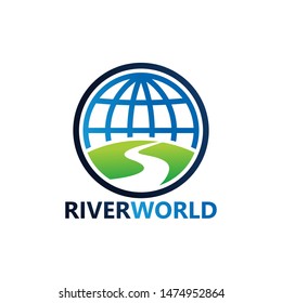 River World Logo Template Design Vector, Emblem, Design Concept, Creative Symbol, Icon