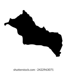 Mapa del Departamento Rivera, división administrativa del Uruguay. Ilustración vectorial.