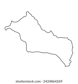 Karte des Departamento Rivera, Administrative Gliederung Uruguays. Vektorgrafik.