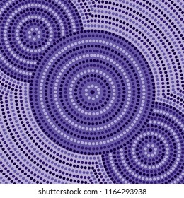 Riverbank abstract Aboriginal dot painting in vector format