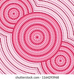 Riverbank abstract Aboriginal dot painting in vector format