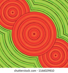 Riverbank abstract Aboriginal dot painting in vector format