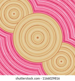 Riverbank abstract Aboriginal dot painting in vector format