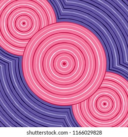Riverbank abstract Aboriginal dot painting in vector format