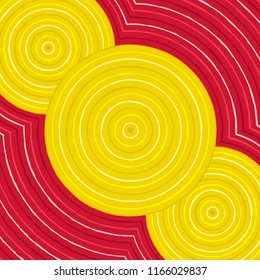 Riverbank abstract Aboriginal dot painting in vector format