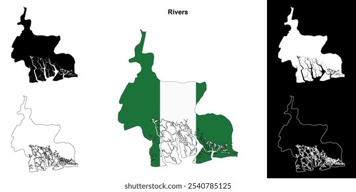 Rivers State-Gliederungskartensatz