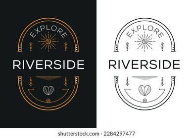 Riverside City Design, Vector illustration.