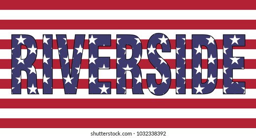 Riverside on USA flag