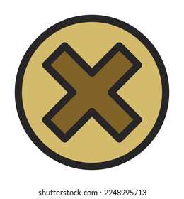 Rivet bolt vector icon.Color vector icon isolated on white background rivet bolt.