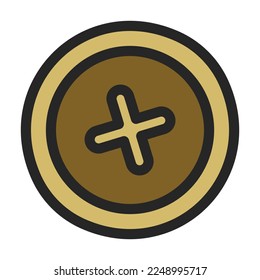 Icono vectorial de perno de rivet.Icono de vector de color aislado en el tornillo de remachado de fondo blanco.