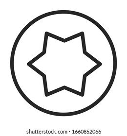 Rivet bolt vector icon.Outline vector icon isolated on white background rivet bolt.