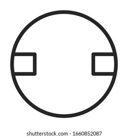 Rivet bolt vector icon.Outline vector icon isolated on white background rivet bolt.