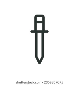 Rivet isolated icon, blind rivet vector icon with editable stroke