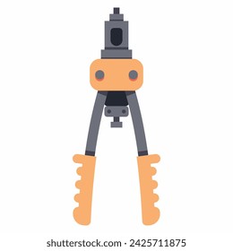 Rivet nut gun vector cartoon illustration isolated on a white background.