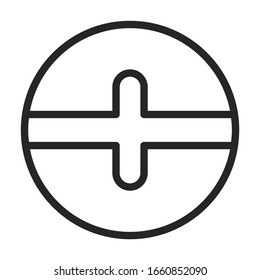 Rivet nut vector icon.Outline vector icon isolated on white background rivet nut.