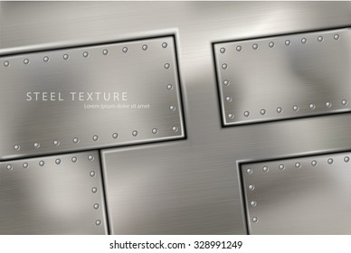 riveted steel, rivets and screws metal background