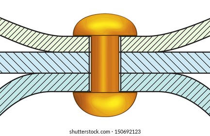 The riveting icon for various design 