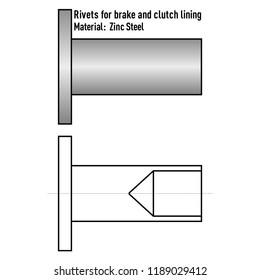 Rivets for brake and clutch lining.