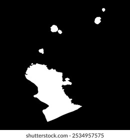 Mapa do distrito de Riviere du Rempart, divisão administrativa de Maurício. Ilustração vetorial.