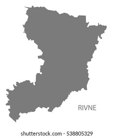 Rivne Ukraine Map grey