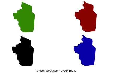 Riyadh city map silhouette in Saudi Arabia