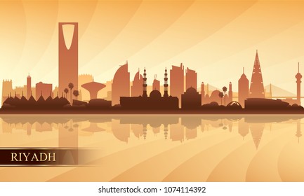 Riyadh city skyline silhouette background, vector illustration