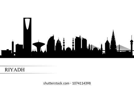 Riyadh city skyline silhouette background, vector illustration