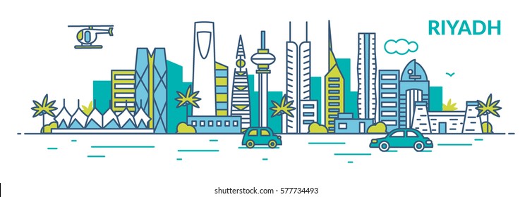 Riyadh city. Vector illustration