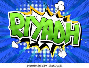 Riyadh - Comic book style word