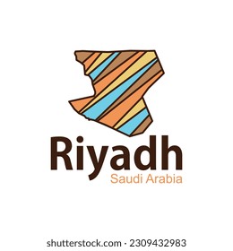 riyadh map. vector map of saudi arabia capital, Riyadh Map of Saudi Arabia Country, letters with arabic character means the name of province or city.