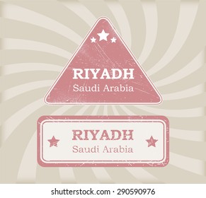 Riyadh  rubber stamp.Grunge rubber stamp.Vector illustration.