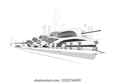 Riyadh, Saudi Arabia, Metro railway station King Abdullah Financial District , KAFD