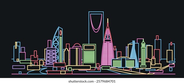 Riyadh Saudi Arabia skyline vector illustration