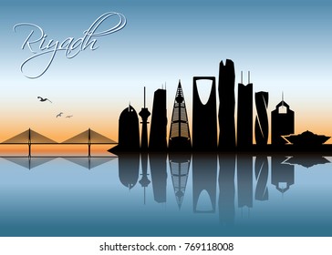 Riyadh skyline - Saudi Arabia - vector illustration