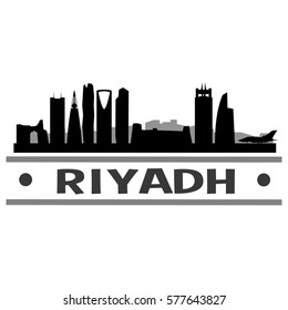 Riyadh Skyline Silhouette City Design Vector Art