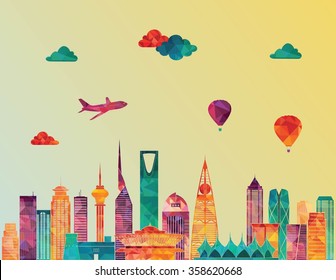 Riyadh skyline. Vector illustration